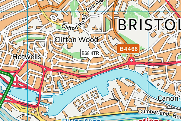 BS8 4TR map - OS VectorMap District (Ordnance Survey) BS8 4TR map - OS VectorMap District (Ordnance Survey)