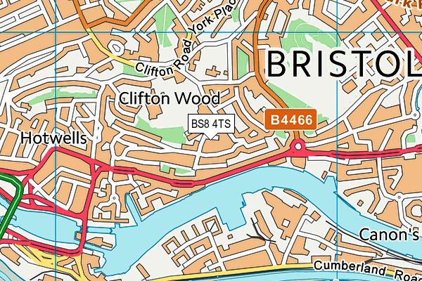 BS8 4TS map - OS VectorMap District (Ordnance Survey) BS8 4TS map - OS VectorMap District (Ordnance Survey)