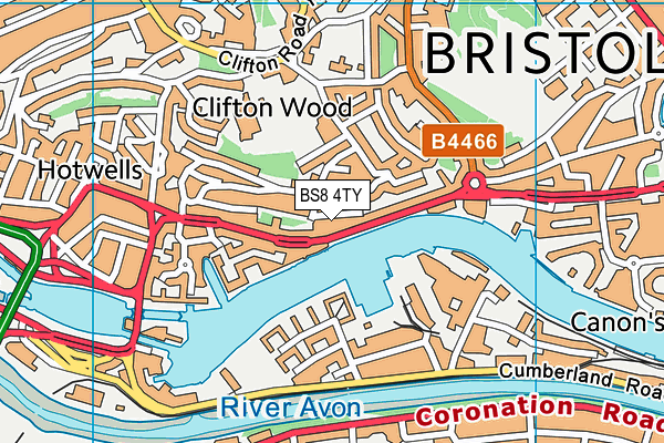 BS8 4TY map - OS VectorMap District (Ordnance Survey) BS8 4TY map - OS VectorMap District (Ordnance Survey)