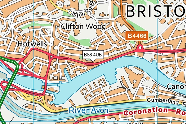 BS8 4UB map - OS VectorMap District (Ordnance Survey) BS8 4UB map - OS VectorMap District (Ordnance Survey)