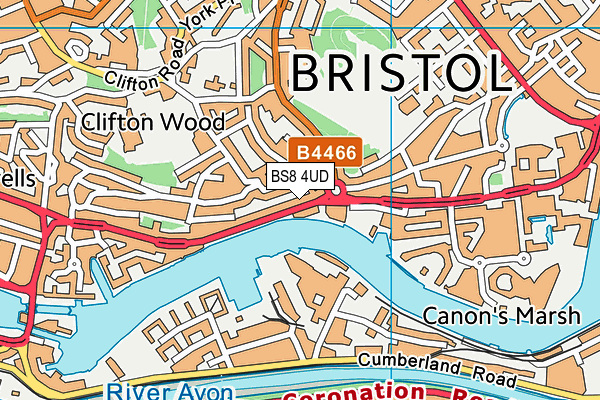 BS8 4UD map - OS VectorMap District (Ordnance Survey)