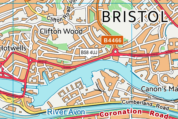 BS8 4UJ map - OS VectorMap District (Ordnance Survey) BS8 4UJ map - OS VectorMap District (Ordnance Survey)