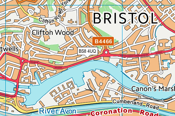 BS8 4UQ map - OS VectorMap District (Ordnance Survey) BS8 4UQ map - OS VectorMap District (Ordnance Survey)