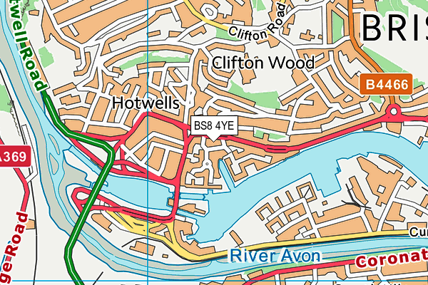 BS8 4YE map - OS VectorMap District (Ordnance Survey)