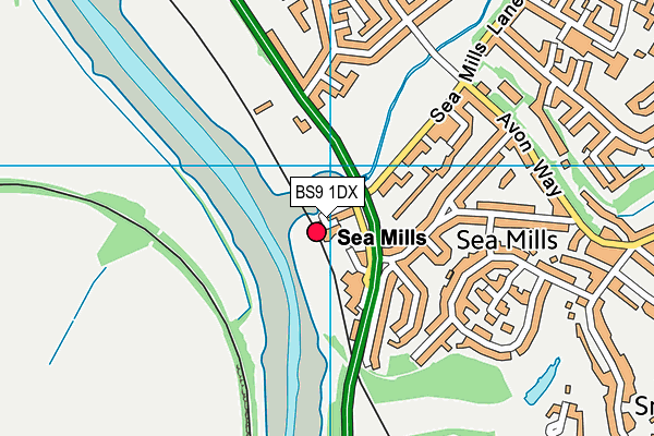 BS9 1DX map - OS VectorMap District (Ordnance Survey) BS9 1DX map - OS VectorMap District (Ordnance Survey)