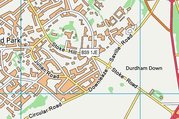 BS9 1JE map - OS VectorMap District (Ordnance Survey) BS9 1JE map - OS VectorMap District (Ordnance Survey)