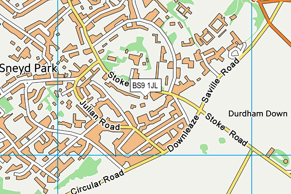 BS9 1JL map - OS VectorMap District (Ordnance Survey) BS9 1JL map - OS VectorMap District (Ordnance Survey)