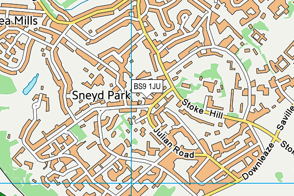 BS9 1JU map - OS VectorMap District (Ordnance Survey)