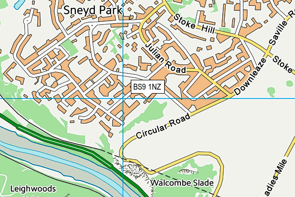 BS9 1NZ map - OS VectorMap District (Ordnance Survey) BS9 1NZ map - OS VectorMap District (Ordnance Survey)