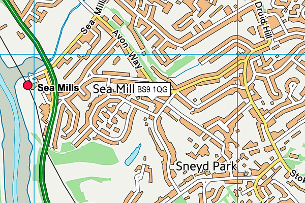 BS9 1QG map - OS VectorMap District (Ordnance Survey) BS9 1QG map - OS VectorMap District (Ordnance Survey)