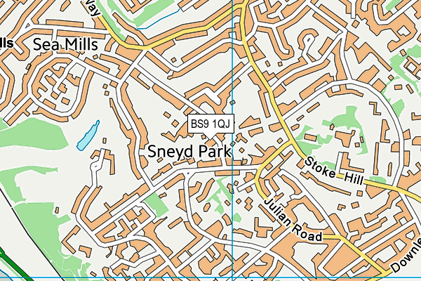 BS9 1QJ map - OS VectorMap District (Ordnance Survey) BS9 1QJ map - OS VectorMap District (Ordnance Survey)