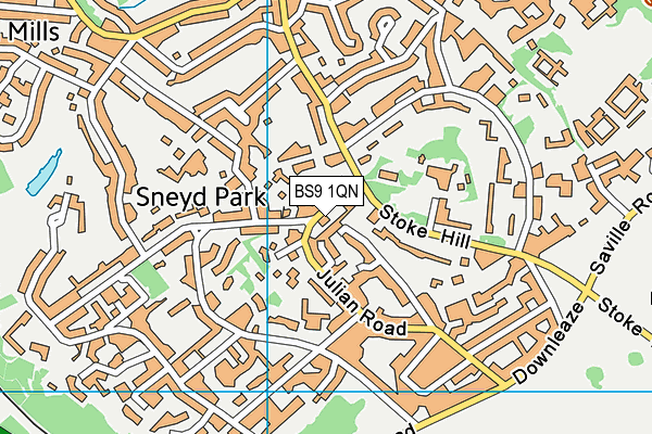 BS9 1QN map - OS VectorMap District (Ordnance Survey) BS9 1QN map - OS VectorMap District (Ordnance Survey)