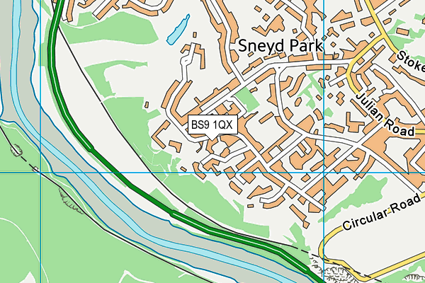 BS9 1QX map - OS VectorMap District (Ordnance Survey) BS9 1QX map - OS VectorMap District (Ordnance Survey)