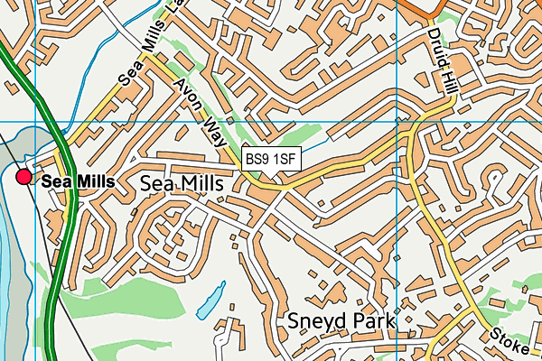 BS9 1SF map - OS VectorMap District (Ordnance Survey) BS9 1SF map - OS VectorMap District (Ordnance Survey)