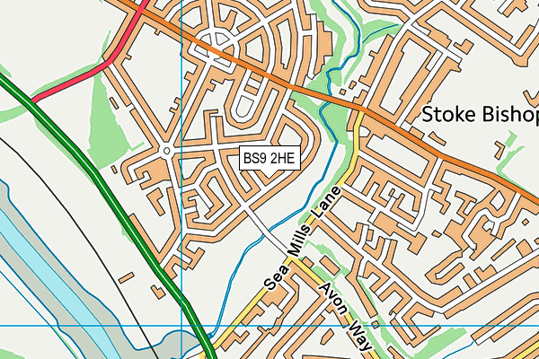 BS9 2HE map - OS VectorMap District (Ordnance Survey) BS9 2HE map - OS VectorMap District (Ordnance Survey)