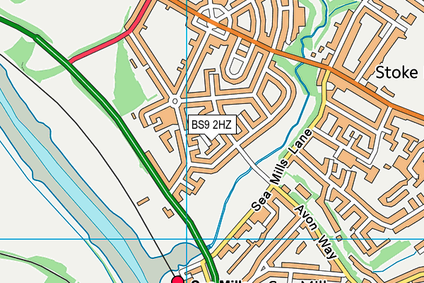 BS9 2HZ map - OS VectorMap District (Ordnance Survey) BS9 2HZ map - OS VectorMap District (Ordnance Survey)