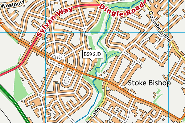 BS9 2JD map - OS VectorMap District (Ordnance Survey) BS9 2JD map - OS VectorMap District (Ordnance Survey)