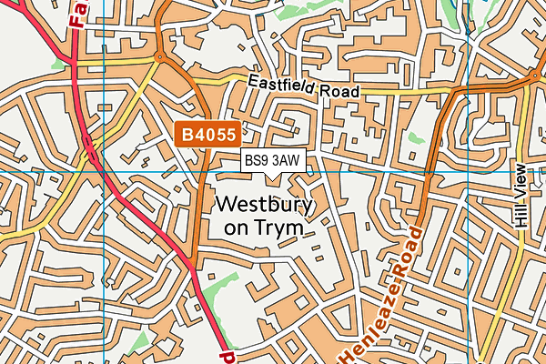 BS9 3AW map - OS VectorMap District (Ordnance Survey) BS9 3AW map - OS VectorMap District (Ordnance Survey)