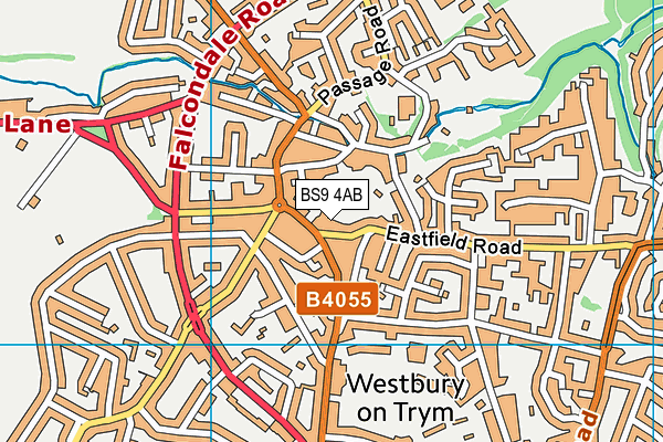 BS9 4AB map - OS VectorMap District (Ordnance Survey)