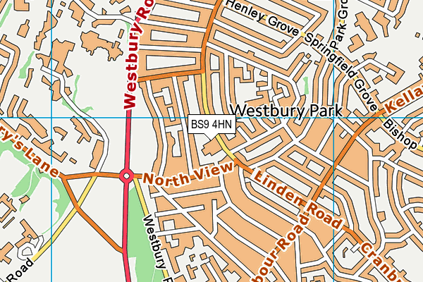 BS9 4HN map - OS VectorMap District (Ordnance Survey) BS9 4HN map - OS VectorMap District (Ordnance Survey)