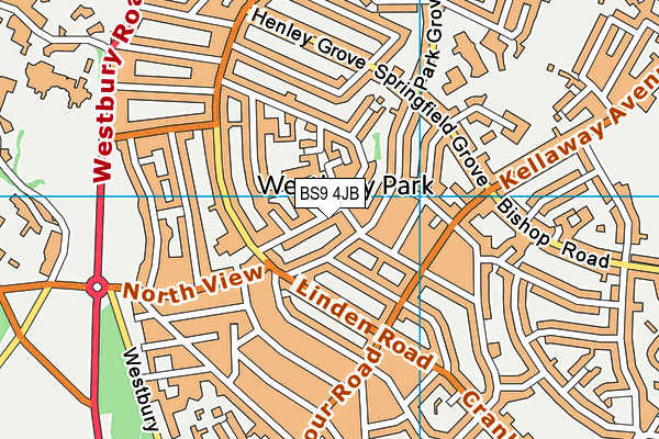 BS9 4JB map - OS VectorMap District (Ordnance Survey) BS9 4JB map - OS VectorMap District (Ordnance Survey)