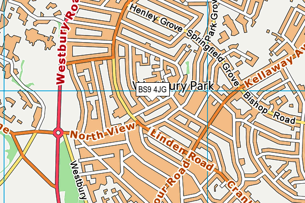 BS9 4JG map - OS VectorMap District (Ordnance Survey) BS9 4JG map - OS VectorMap District (Ordnance Survey)