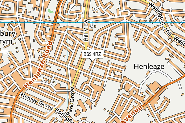 BS9 4RZ map - OS VectorMap District (Ordnance Survey) BS9 4RZ map - OS VectorMap District (Ordnance Survey)