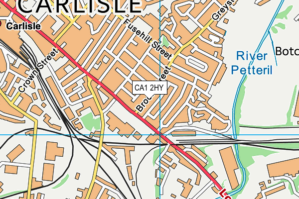 CA1 2HY map - OS VectorMap District (Ordnance Survey)