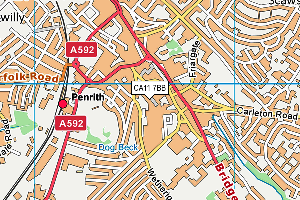 CA11 7BB map - OS VectorMap District (Ordnance Survey) CA11 7BB map - OS VectorMap District (Ordnance Survey)