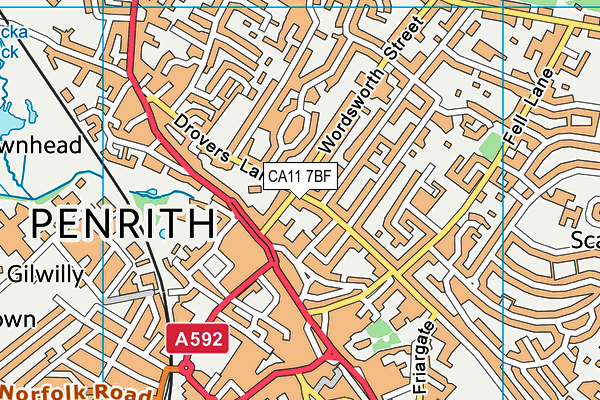 CA11 7BF map - OS VectorMap District (Ordnance Survey) CA11 7BF map - OS VectorMap District (Ordnance Survey)
