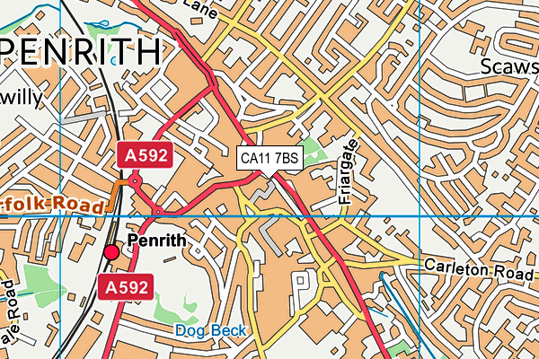 CA11 7BS map - OS VectorMap District (Ordnance Survey) CA11 7BS map - OS VectorMap District (Ordnance Survey)