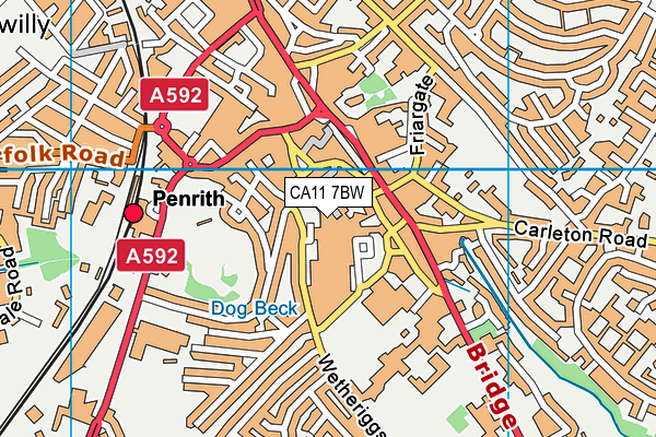 CA11 7BW map - OS VectorMap District (Ordnance Survey) CA11 7BW map - OS VectorMap District (Ordnance Survey)