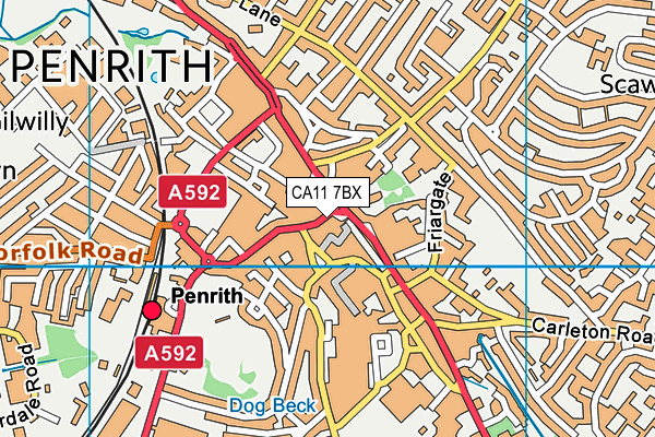 CA11 7BX map - OS VectorMap District (Ordnance Survey) CA11 7BX map - OS VectorMap District (Ordnance Survey)