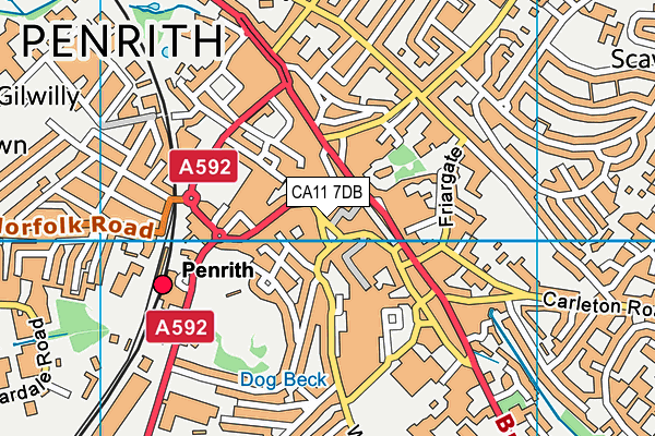 CA11 7DB map - OS VectorMap District (Ordnance Survey) CA11 7DB map - OS VectorMap District (Ordnance Survey)