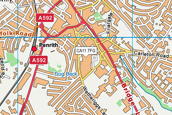CA11 7FG map - OS VectorMap District (Ordnance Survey)