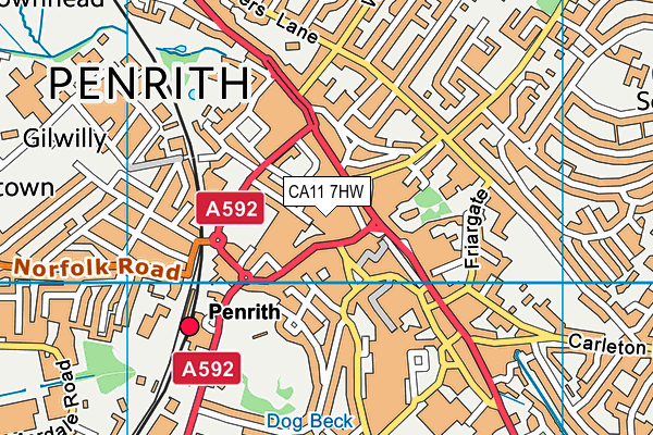 CA11 7HW map - OS VectorMap District (Ordnance Survey)