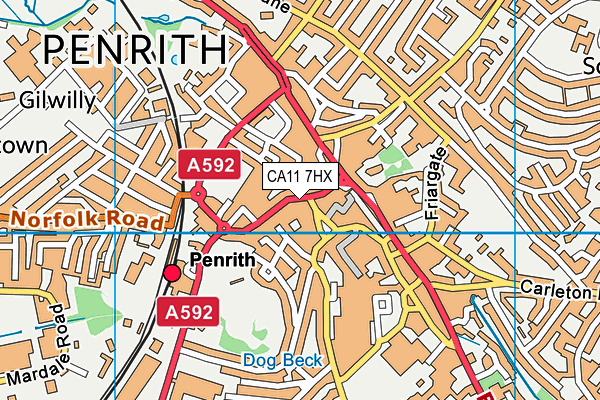 CA11 7HX map - OS VectorMap District (Ordnance Survey) CA11 7HX map - OS VectorMap District (Ordnance Survey)