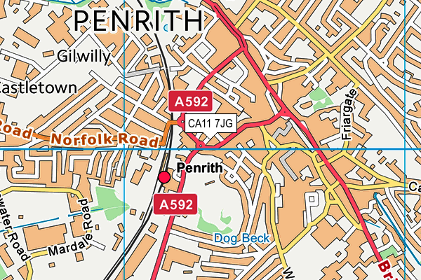 CA11 7JG map - OS VectorMap District (Ordnance Survey) CA11 7JG map - OS VectorMap District (Ordnance Survey)
