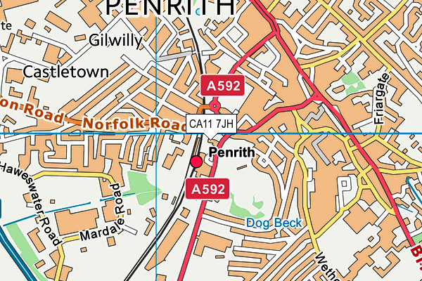 CA11 7JH map - OS VectorMap District (Ordnance Survey) CA11 7JH map - OS VectorMap District (Ordnance Survey)