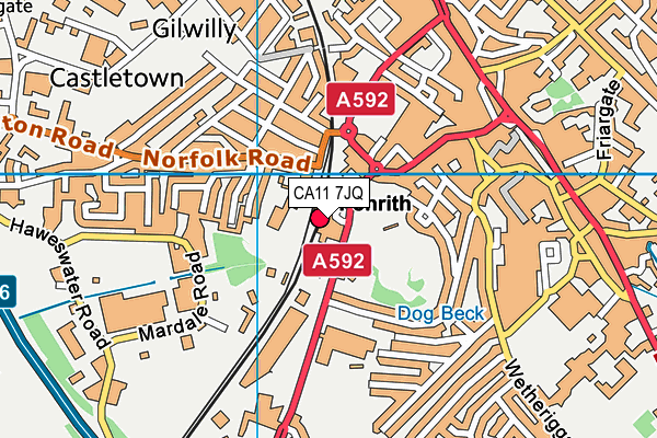CA11 7JQ map - OS VectorMap District (Ordnance Survey) CA11 7JQ map - OS VectorMap District (Ordnance Survey)