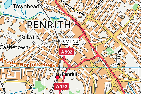 CA11 7JU map - OS VectorMap District (Ordnance Survey) CA11 7JU map - OS VectorMap District (Ordnance Survey)