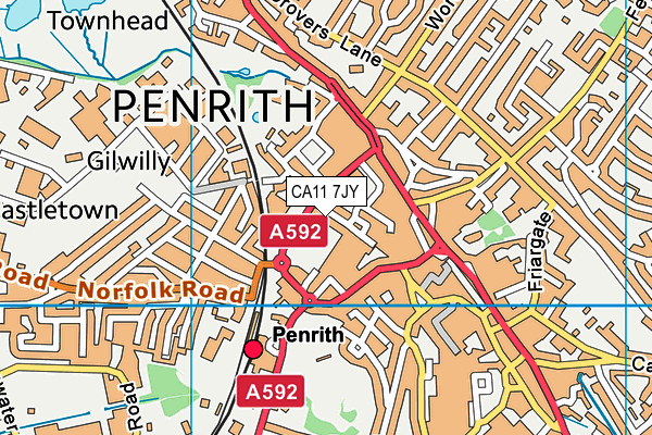 CA11 7JY map - OS VectorMap District (Ordnance Survey)