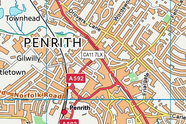 CA11 7LX map - OS VectorMap District (Ordnance Survey) CA11 7LX map - OS VectorMap District (Ordnance Survey)