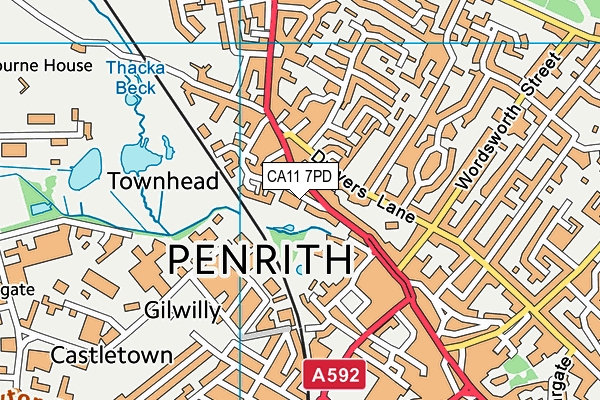 CA11 7PD map - OS VectorMap District (Ordnance Survey) CA11 7PD map - OS VectorMap District (Ordnance Survey)