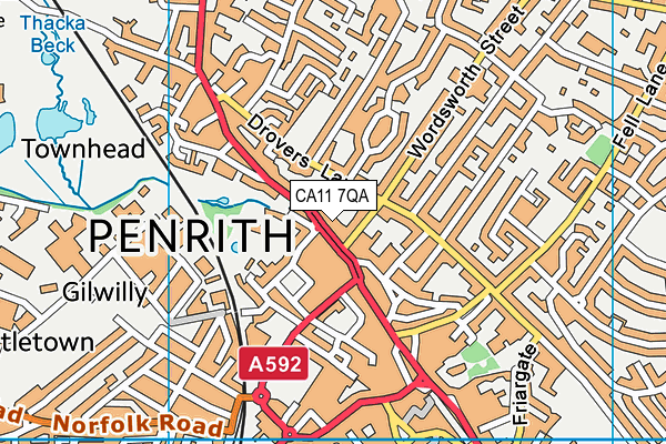 CA11 7QA map - OS VectorMap District (Ordnance Survey) CA11 7QA map - OS VectorMap District (Ordnance Survey)