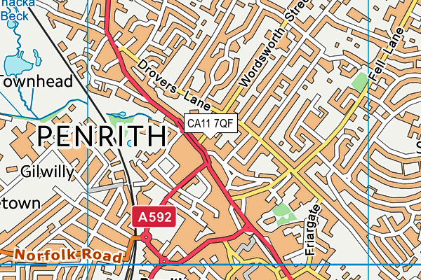 CA11 7QF map - OS VectorMap District (Ordnance Survey) CA11 7QF map - OS VectorMap District (Ordnance Survey)