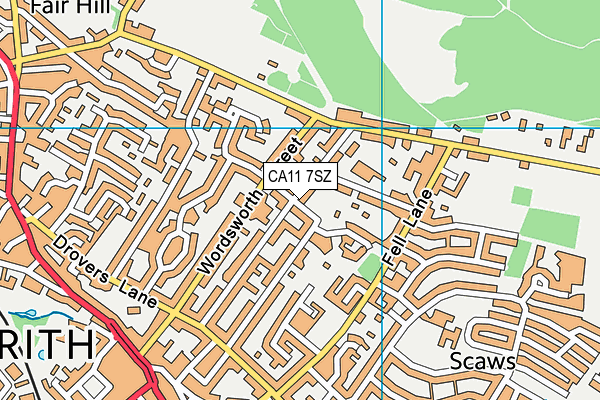 CA11 7SZ map - OS VectorMap District (Ordnance Survey) CA11 7SZ map - OS VectorMap District (Ordnance Survey)