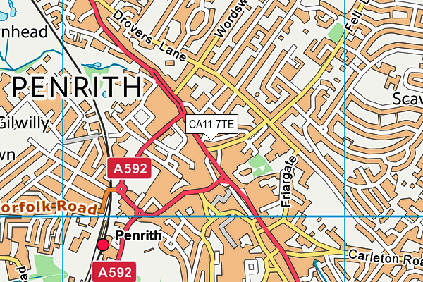 CA11 7TE map - OS VectorMap District (Ordnance Survey) CA11 7TE map - OS VectorMap District (Ordnance Survey)