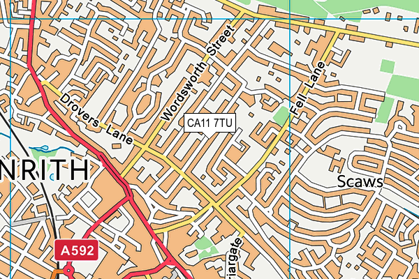 CA11 7TU map - OS VectorMap District (Ordnance Survey)