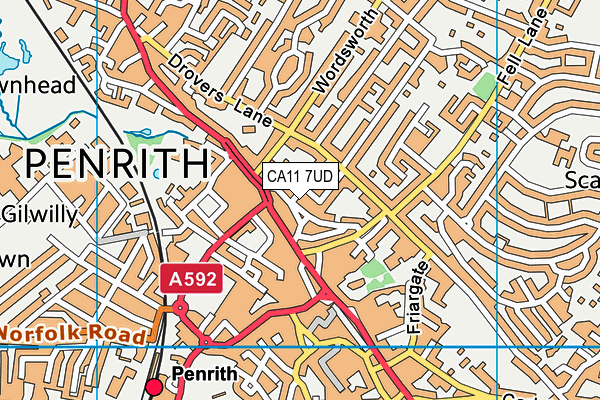 CA11 7UD map - OS VectorMap District (Ordnance Survey) CA11 7UD map - OS VectorMap District (Ordnance Survey)